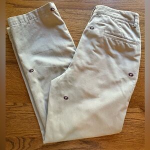 Colony Sportswear Men's flat front khakis with embroidered G’s- size 32- UGA